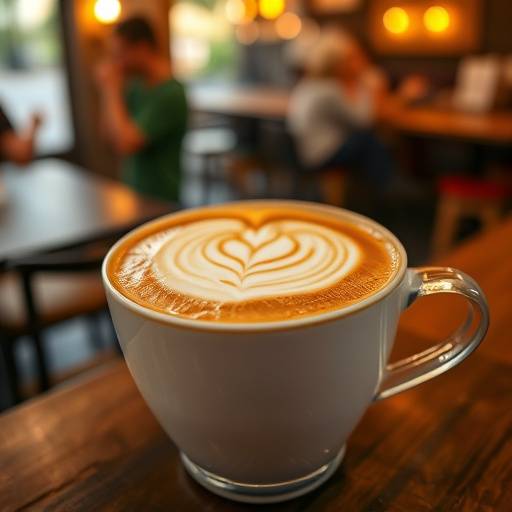 Cappuccino with a thick layer of foamed milk.